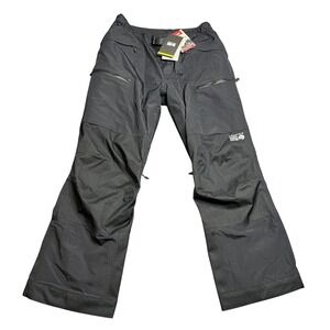 Mountain Hardwear First Tracks Pants Mens L Black Ski Snowboard RECCO OM0376-010